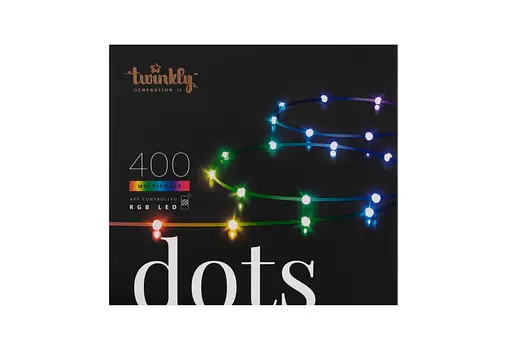 Twinkly Гірлянда Smart LED Twinkly Dots Lights RGB 400 Gen II, IP44, 20м, кабель прозорий - фото 1