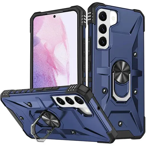 Ударостійкий чохол Pathfinder Ring для Samsung Galaxy S21 FE Синій / Navy