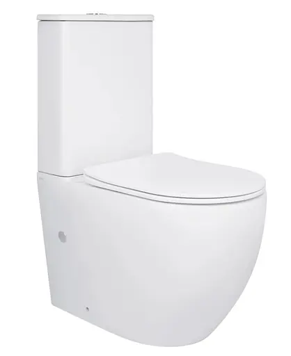 Напольный унитаз Qtap Robin Ultra Quiet с сиденьем Slim Duroplast/ Soft-close/ Quick Release QT13226089AW - фото 1