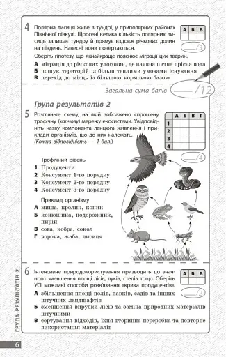 Біологія. 7 клас. Поточне та підсумкове оцінювання за групами результатів + діагностувальна робота - фото 3
