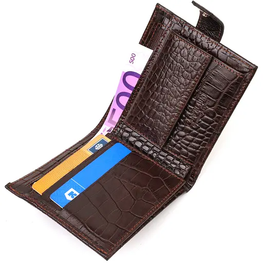 Мужской кожаный кошелек Canpellini 11.5х9.7х2 см acs0025629 - фото 4