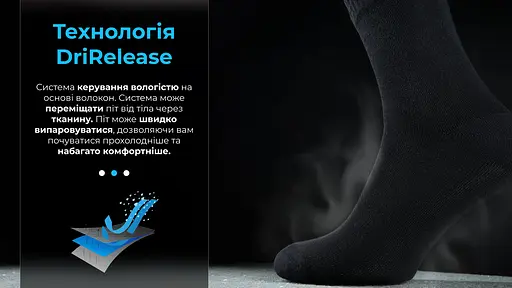 Носки водонепроницаемые Dexshell Ultra Thin Crew BLK (Черный) размер M - фото 2