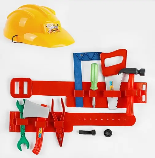 Набір інструментів 25162 каска, на поясі, в сітці (6903307938011) - фото 1