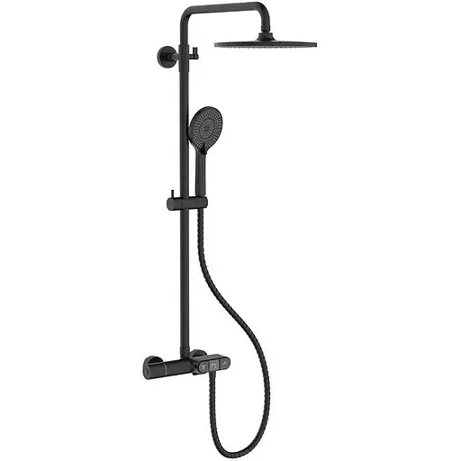 Душова система з термостатом Koer KB-55014-05 KR4733, Чорний матовий - фото 1