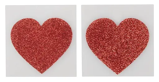 Наклейки для сосків Cottelli Accessoires Titty Sticker Heart червоний - фото 3