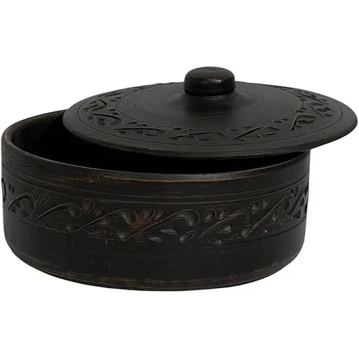 Емкость для хранения молоченная керамика Декор 500 мл Украинская глиняная посуда - фото 2