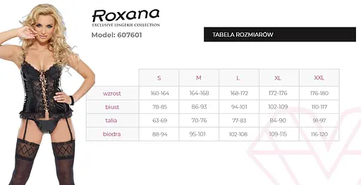 Сексуальний комплект Roxana 6077 S чорний - фото 4