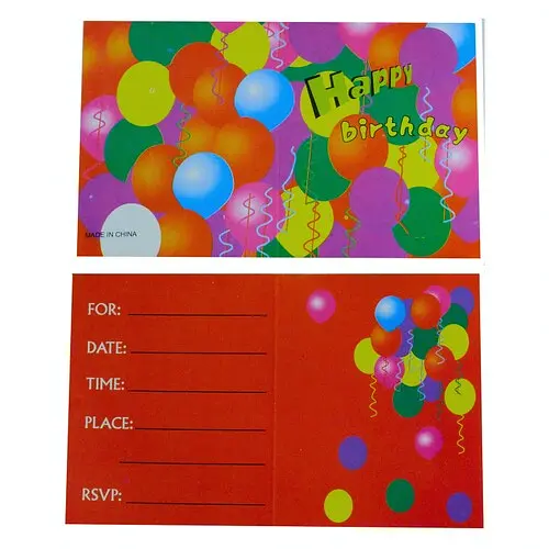 Пригласительная открытка Happy Birthday - фото 1