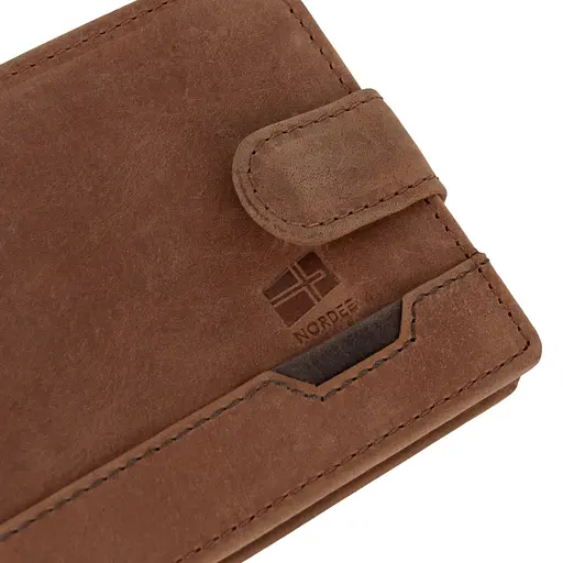 Гаманець чоловічий шкіряний Nordee HJORT 8806A світло-коричневий - фото 9