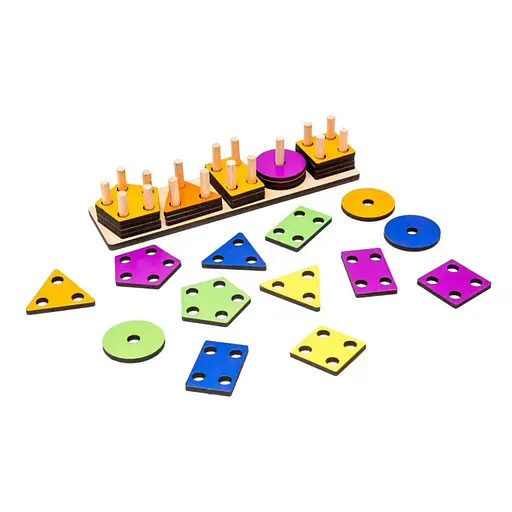 Детский деревянный сортер Фигуры Монтессори Puz-90320 - фото 2