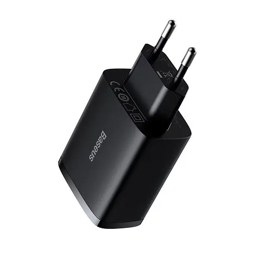 Зарядное устройство – блок адаптер Baseus Compact Charger 3U 17 W EU 3USB (CCXJ020101) - фото 1