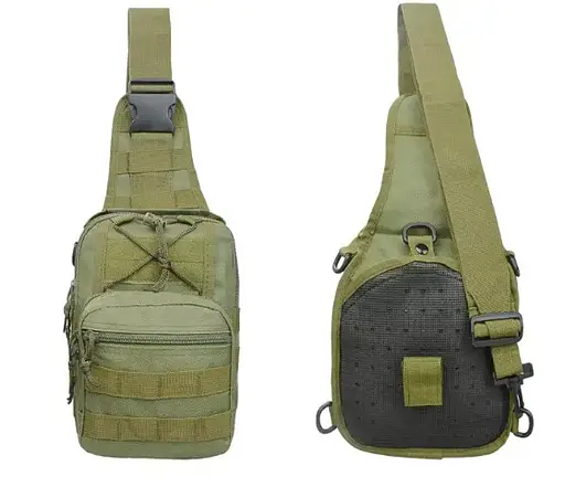 Тактическая армейская сумка через плечо Зеленый - фото 6