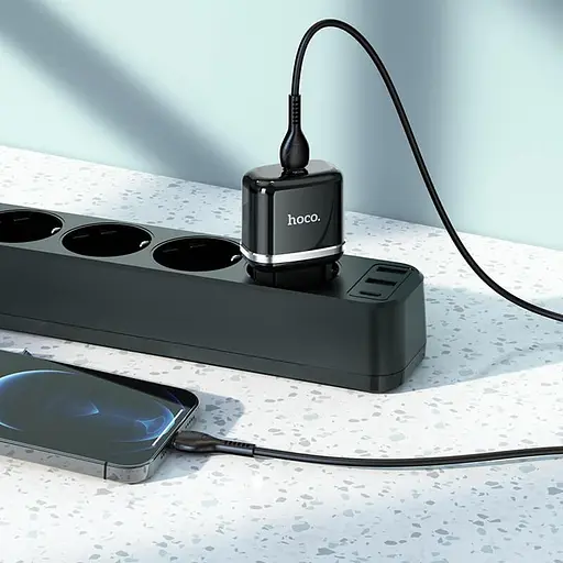 Адаптер HOCO Type-C для Lightning Cable Victorious 1-й port charger set N24 |1Type-C, 20W/3A, PD/QC| - фото 6