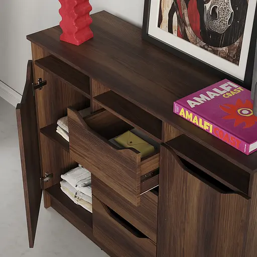 Комод в гостиную MebelStar 1200 Лилу 121x40x89 см Дуб янтарный (MBS-1333) - фото 3