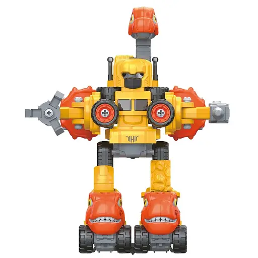 Машинка-конструктор Otamanko Трансформер Динозавр 5 в 1 Жовтий/помаранчевий