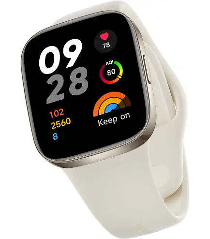 Смарт-часы Xiaomi Redmi Watch 3 OLED (Ivory) бежево-белые - фото 4