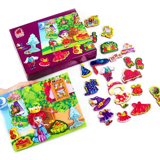 Магнитная игра для детей "Клубничная принцесса" Vladi Toys RK2060-03 - фото 1
