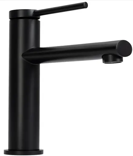 Змішувач для умивальника Rea Oval низький black REA-B6516 Чорний матовий - фото 4