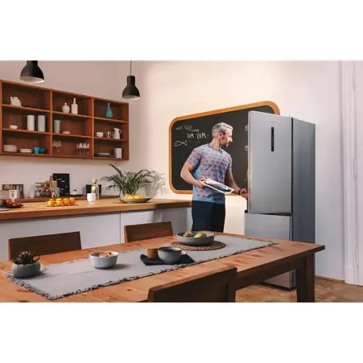 Холодильник Gorenje с нижней морозной камерой 185х60х60 см 2 двери 210(110) л А++ NoFrost Plus внешний дисплей серый - фото 4