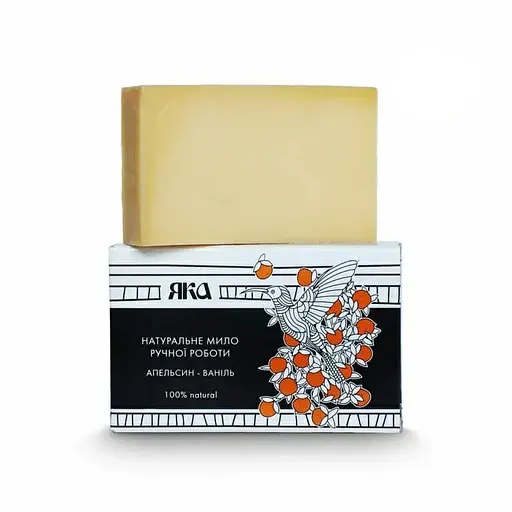 Мило туалетне натуральне ручної роботи Апельсин - Ваніль ЯКА 75 г - фото 1