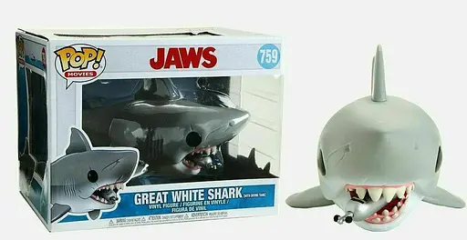 Фигурка Funko Pop Фанко Поп Челюсти Акула людоед Jaws w/ Diving tank Большая белая акула 15см Movies J G759 - фото 2
