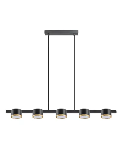 Подвесной светильник, люстра над столом, барной стойкой Goldlux 328076 Mirella GX53 5x6W 4000K 660Lm IP20 Черный - фото 1