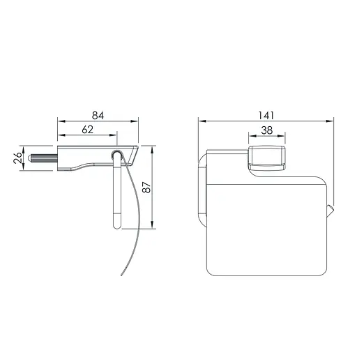 Тримач туалетного паперу Imprese Grafiky чорний нікель ZMK041807220 Графит - фото 2