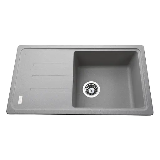 Гранитная мойка Globus Lux Lugano серый камень 780x435мм А0005, Серый - фото 1
