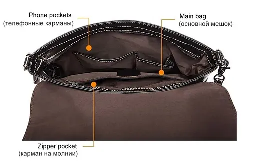 Сумка кожаная мужская Vintage 33х27,5х2 см sum0012332 - фото 3