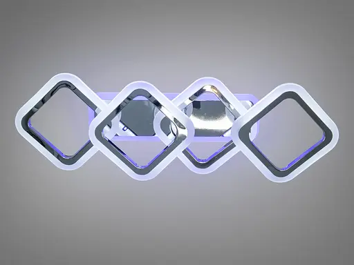 Світлодіодна люстра смарт світильник з пультом, 60Вт, хром - фото 2