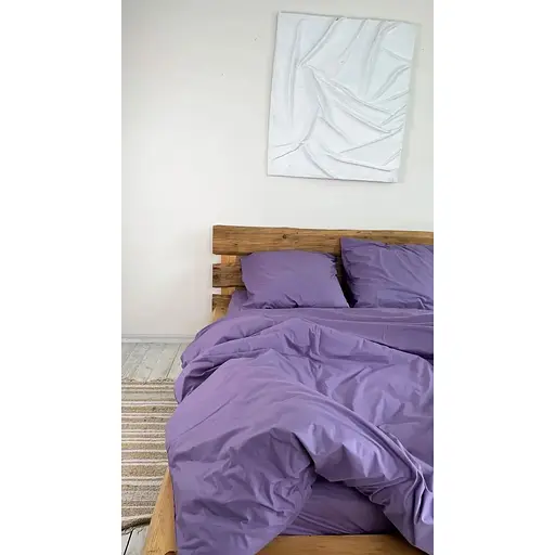 Комплект постільної білизни Євро #Smoky purple димчато-фіолетовий - фото 2