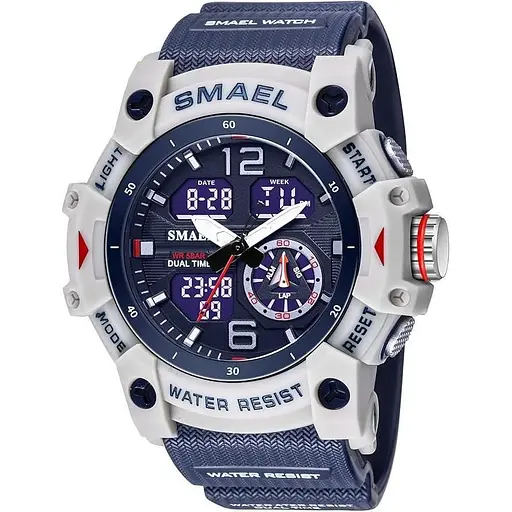 Мужские спортивные часы SMAEL 8007 Цифровые часы для мужчин Наручные часы с кварцевым двойным механизмом
