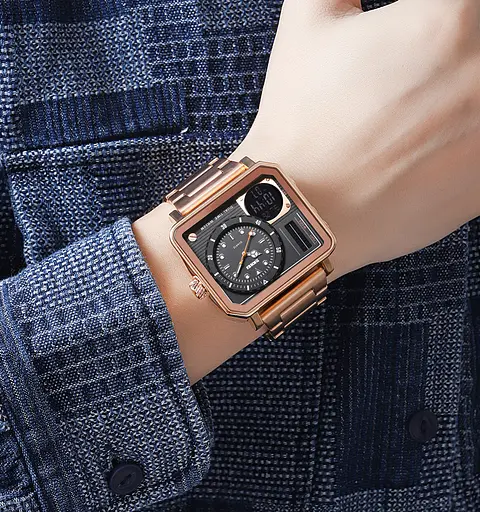 Наручний годинник чоловічий 2025RG Rose Gold Skmei acs0030377 - фото 3