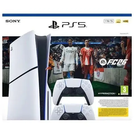 Ігрова консоль Sony PlayStation 5 Slim 1Tb EA SPORTS FC 26 Bundle + DualSense (White)