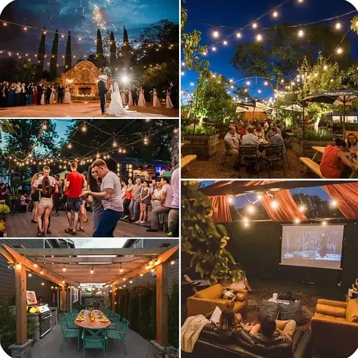 Гірлянда світлодіодна садова Krumad KMDW7 E27 15 м 15 лампочок - фото 8