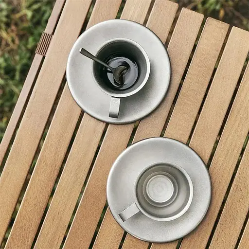 Набір кемпінгового посуду Naturehike NH21SJ001 (кухоль + блюдце + ложка) нержавіюча сталь - фото 6