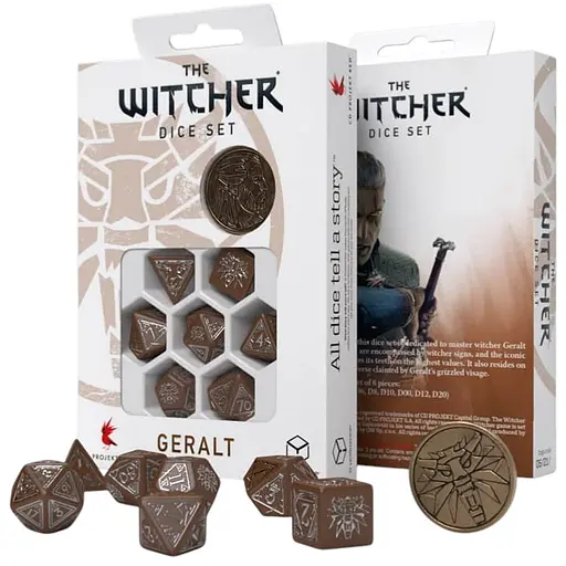 Набор кубиков The Witcher Dice Set. Geralt - Roach's Companion , 7 шт. (SWGE3V) - фото 1