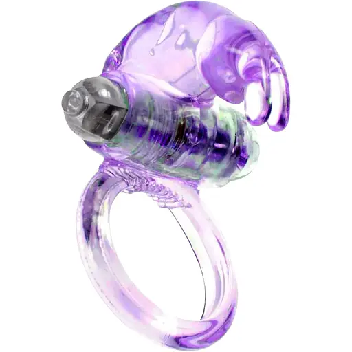 Эрекционное кольцо Boss Series Rabbit Vibro Cock Ring 7.5 см фиолетовый
