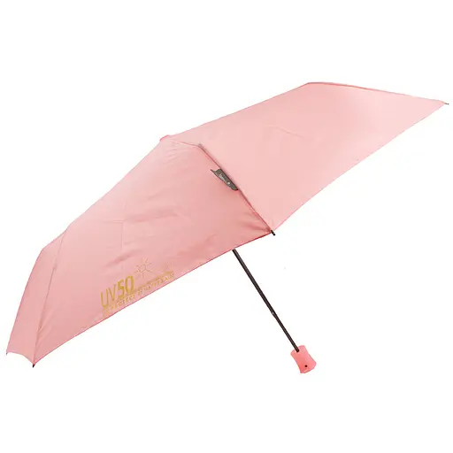 Женский складной зонтик полуавтомат Happy Rain 95 см розовый - фото 2