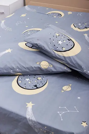 Комплект постельного белья Moon&Star семейный 160х220х2 наволочки 2х40х60 Stars Бязь Gold Люкс - фото 7