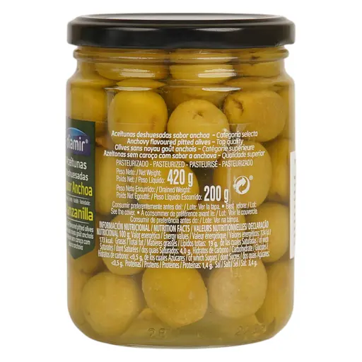 Оливки зеленые Diamir без косточки Аромат анчоуса Manzanilla 420 г - фото 6