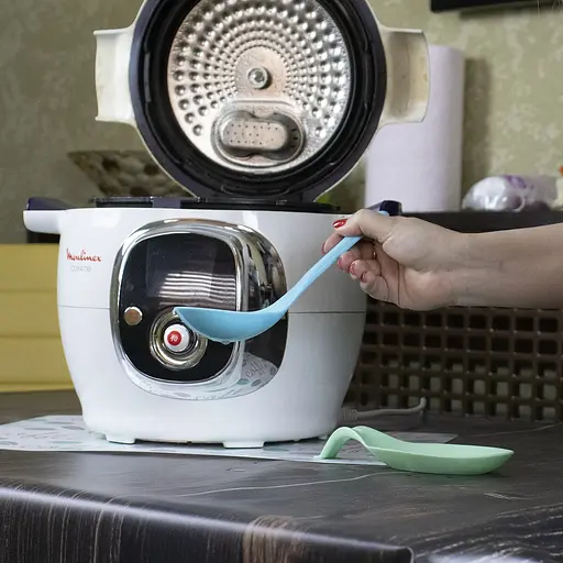 Ложка для мультиварки риса половник пластиковая глубокая 22х7 см Розовый 87993 - фото 6