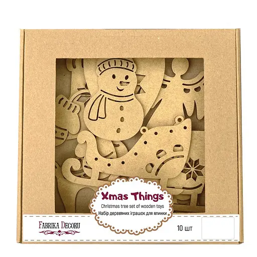 Набір ялинкових прикрас "Зимові атрибути" FDZ-533, 10 шт