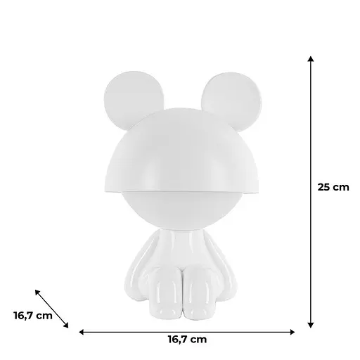 Світильник-нічник Kite LED з акумулятором Cute Mouse білий (K25-316-2-1) - фото 5