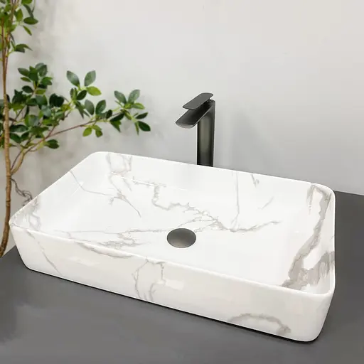 Умивальник VBI Triest marble накладний VBI-012711, Мармур - фото 2