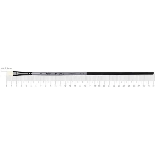 Пензель синтетика плоска INTENSE 1668F №8 довга ручка Rosa