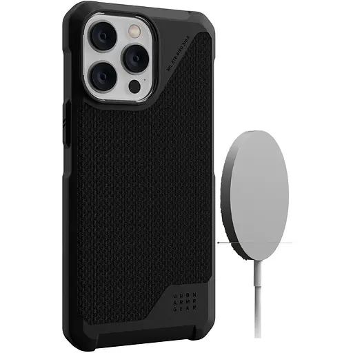 Оригінальний протиударний чохол UAG Metropolis LT MagSafe для iPhone 15 Pro Max Kevlar Black 114297113940