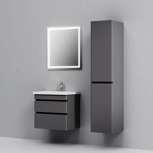 Тумба з умивальником AM.PM Hit підвісна 60 см графіт матовий M93A-FHX0602-WC0602GM38 Графіт - фото 6