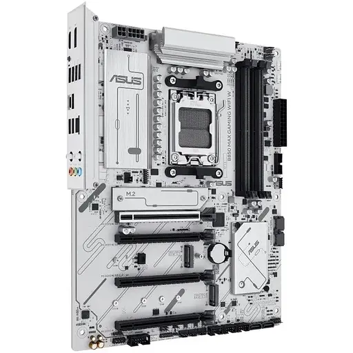 Материнская плата Asus AM5 B850 MAX Gaming WIFI W, B850, 4xDDR5, Int.Video (CPU), 4xSATA3, 3xM.2, 1xPCI-E 5.0 x16, 1xPCI-E 4.0 x16, 2xPCI-E 4.0 x1, Realtek 7.1, Realtek 2.5Gb, WiFi 6E, Bluetooth 5.3, 8xUSB 3.2 / 8xUSB 2.0, HDMI/DP, ATX - фото 3