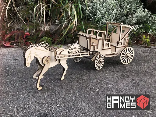 Дерев'яний конструктор Карета 78 деталей - фото 2